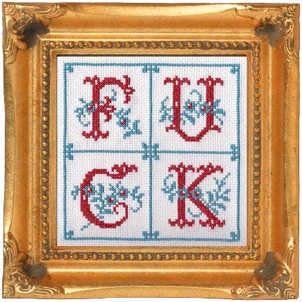 Subversive Cross Stitch - Fancy F*ck Deluxe Kit-Subversive Cross Stitch-treehaus
