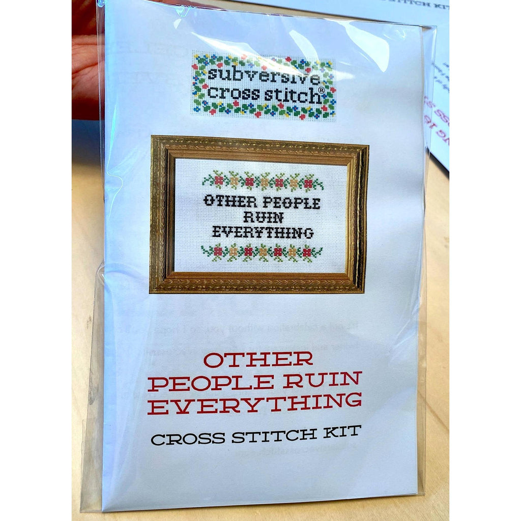 Subversive Cross Stitch - Welcome Tiny Overlord Deluxe Kit-Subversive Cross Stitch-treehaus