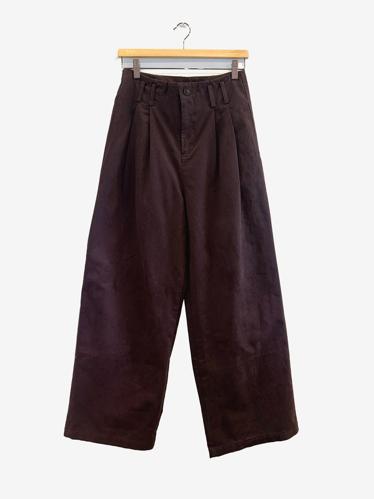 The Korner - High Waisted Trousers - Brown-The Korner-treehaus