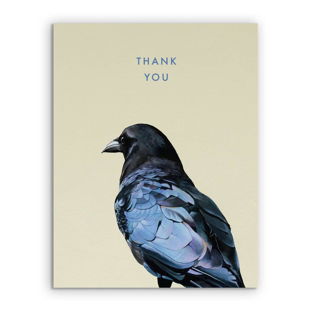 The Mincing Mockingbird - Crow Thank You Card-The Mincing Mockingbird-treehaus