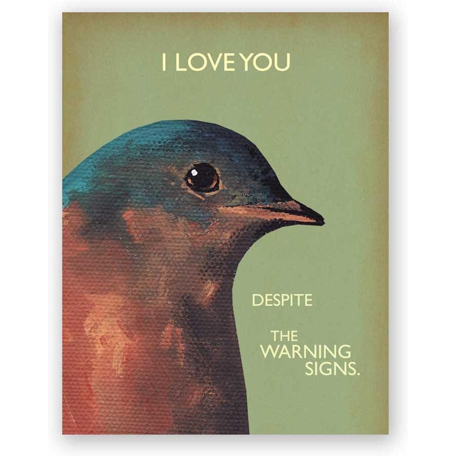 The Mincing Mockingbird - Warning Signs Card-The Mincing Mockingbird-treehaus