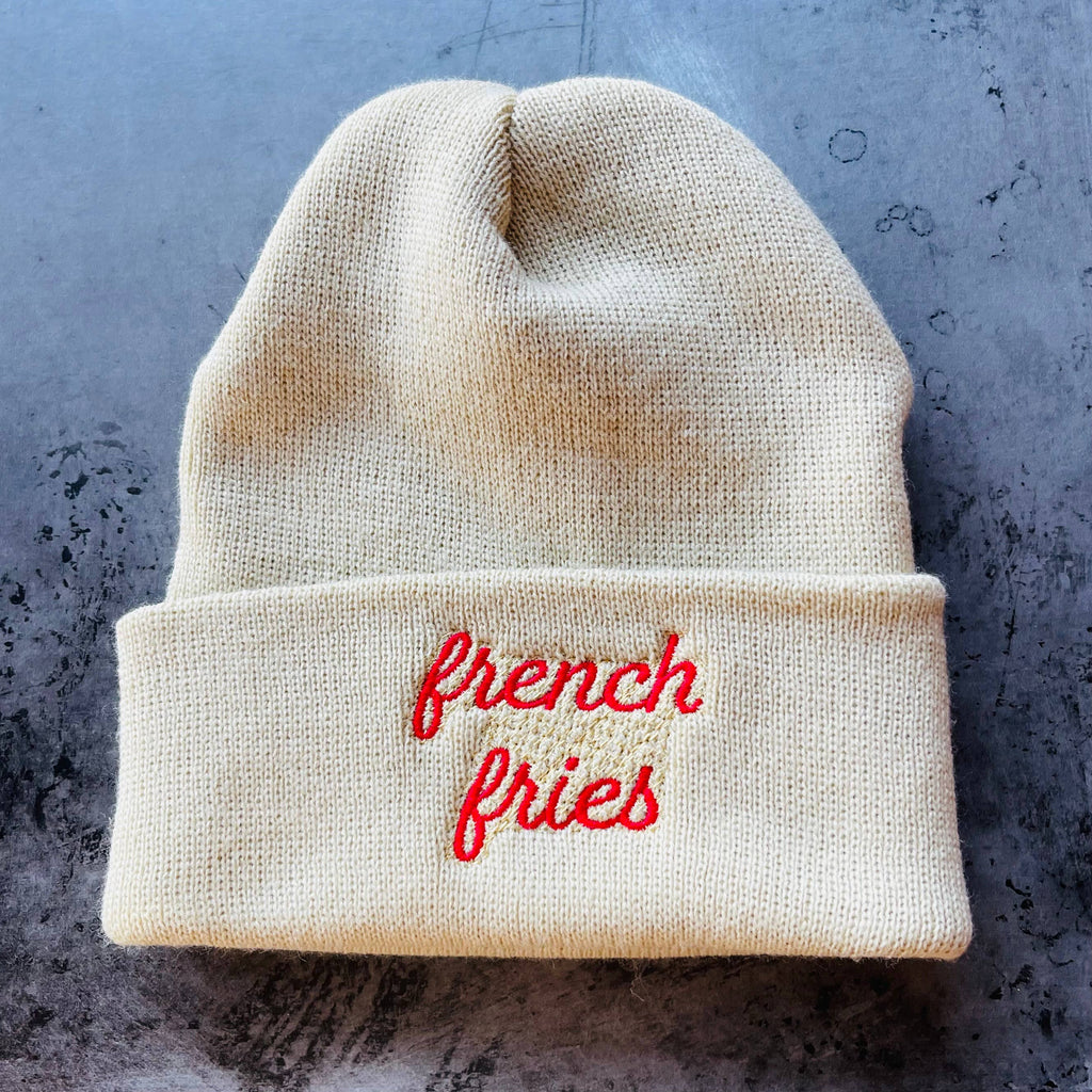 The Silver Spider - French Fries Knit Beanie - Cream-The Silver Spider-treehaus