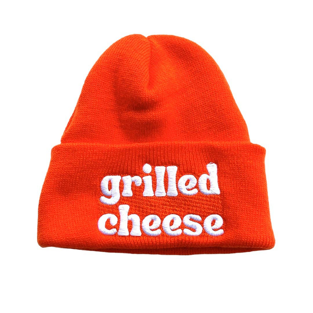 The Silver Spider - Grilled Cheese Knit Beanie - Orange-The Silver Spider-treehaus