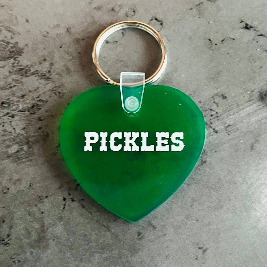 The Silver Spider - Pickles Heart Keychain-The Silver Spider-treehaus
