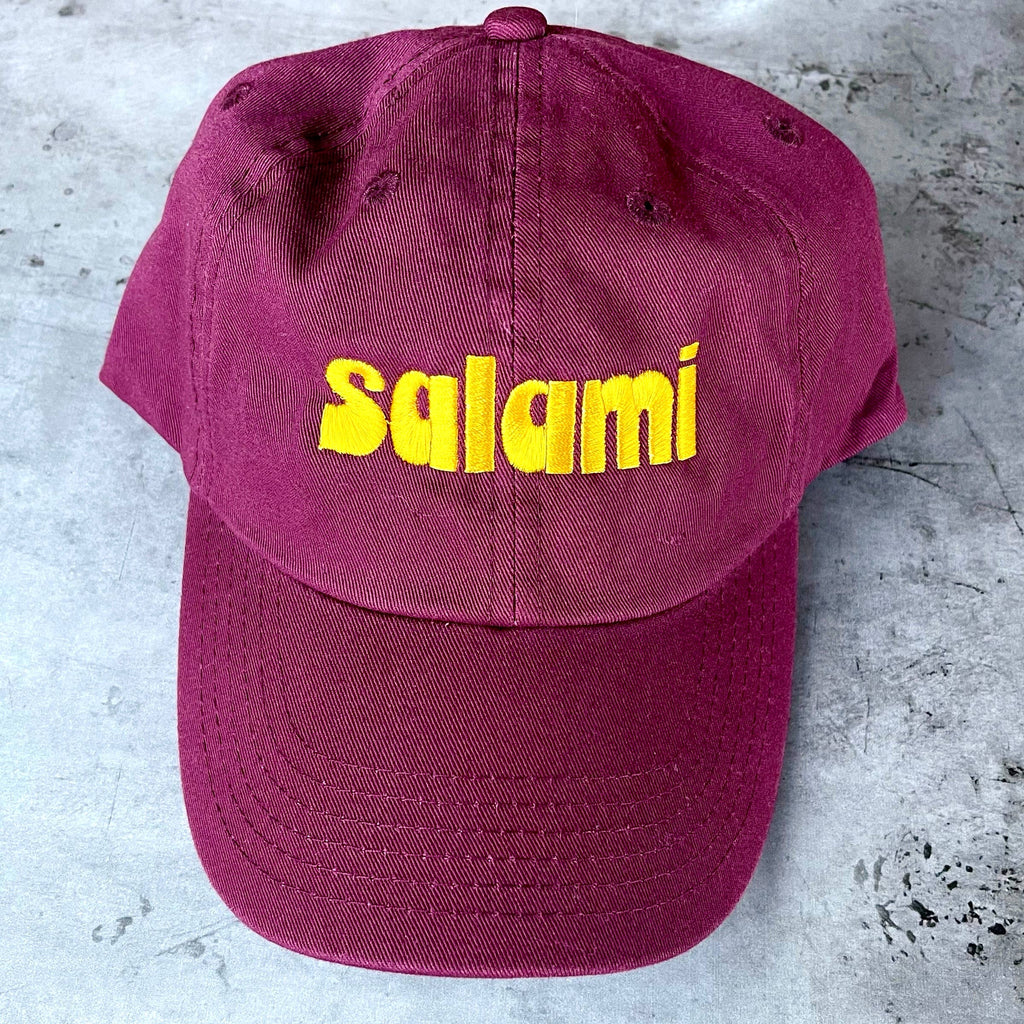 The Silver Spider - Salami Unisex Dad Hat - Maroon-The Silver Spider-treehaus