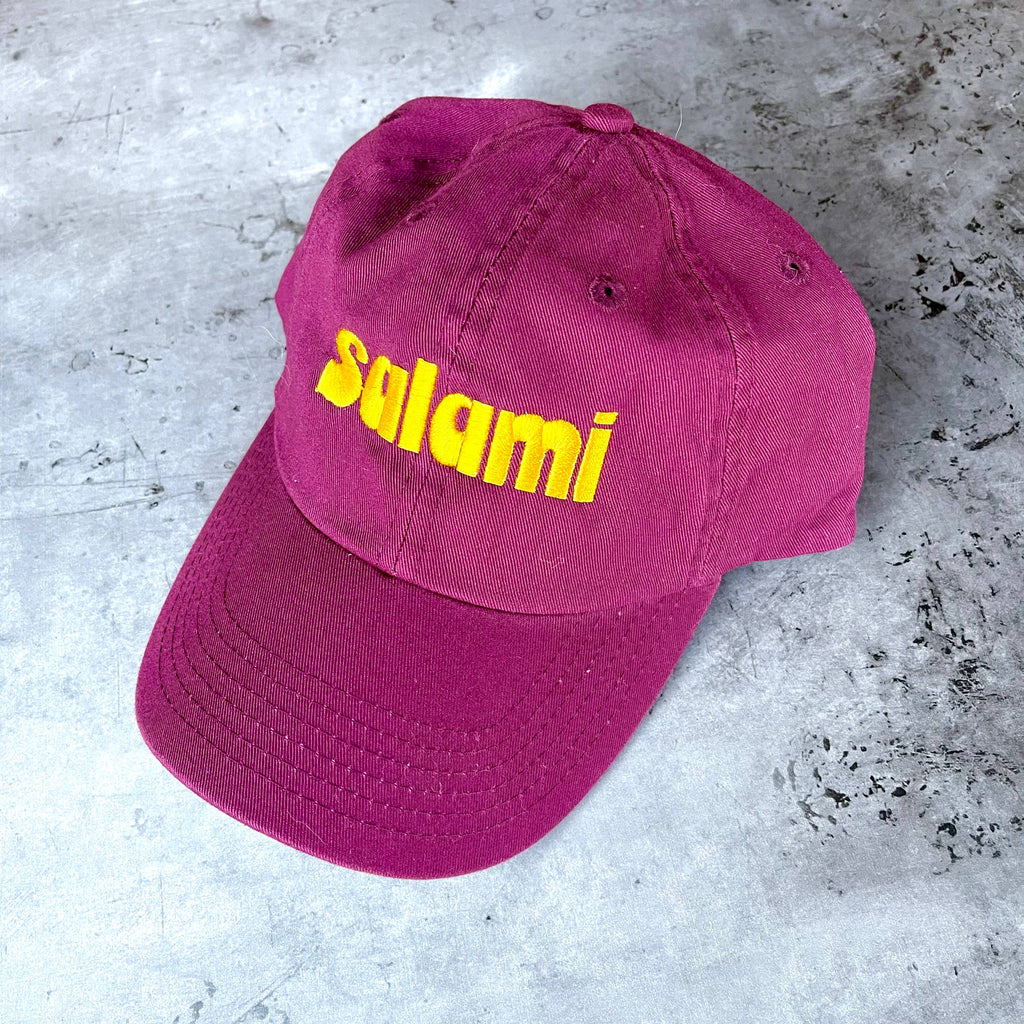 The Silver Spider - Salami Unisex Dad Hat - Maroon-The Silver Spider-treehaus