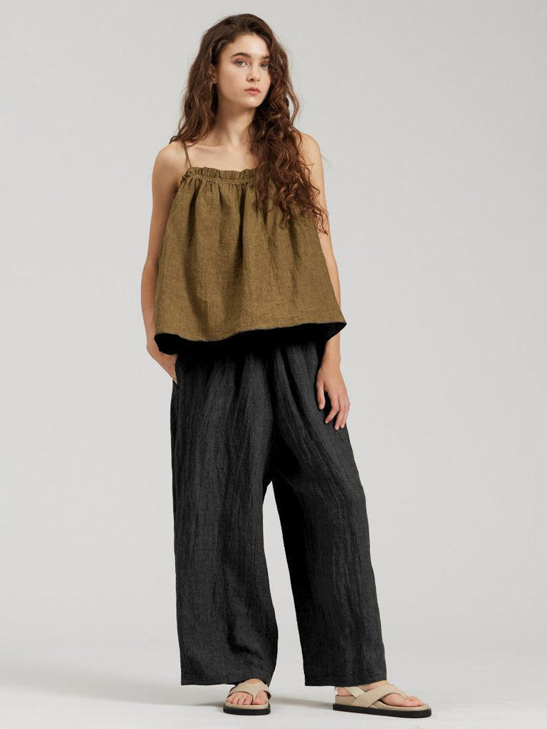 There-Elsewhere - Loose Linen Pants - Storm-There-Elsewhere-treehaus