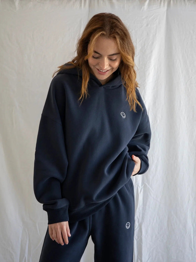 Things Between - Smile Hoodie - Navy-Things Between-treehaus