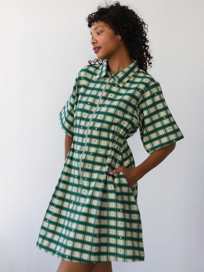 Utility Dress - Retro Plaid-Noble-treehaus