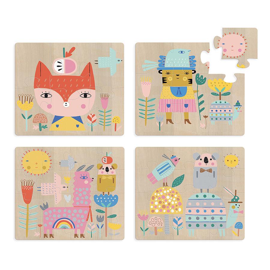 Vilac - 4 Wooden Puzzles - Suzy Ultman-Vilac-treehaus