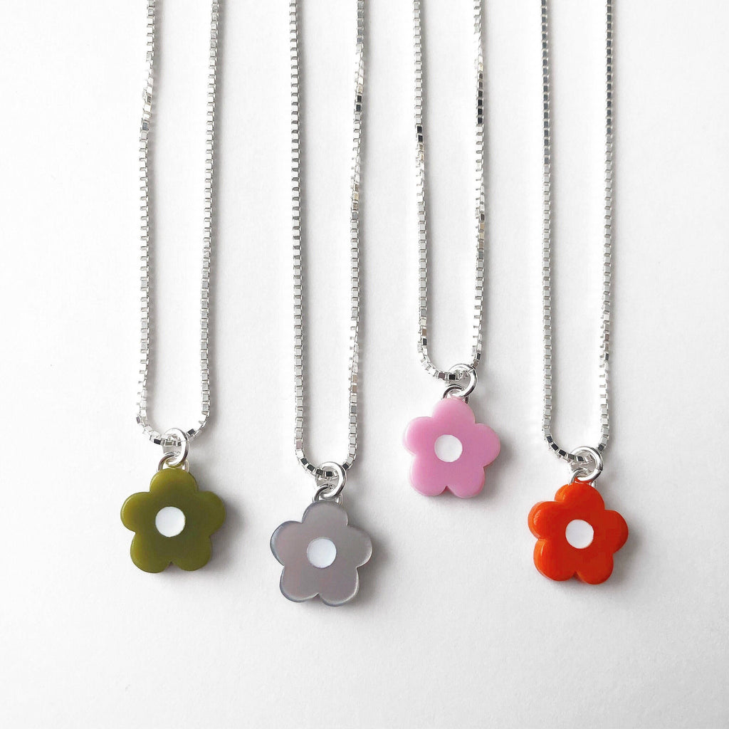 WOLL - Mod Flower Necklace - Tomato-WOLL-treehaus