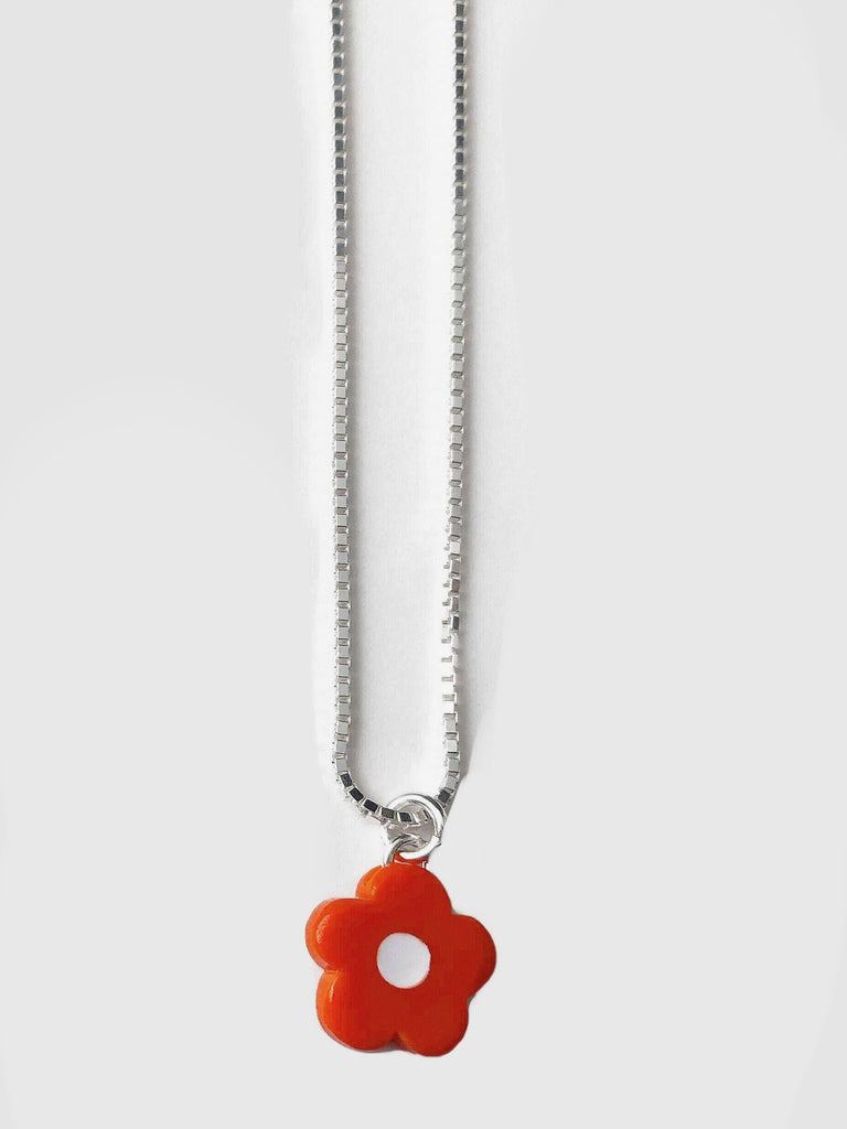 WOLL - Mod Flower Necklace - Tomato-WOLL-treehaus
