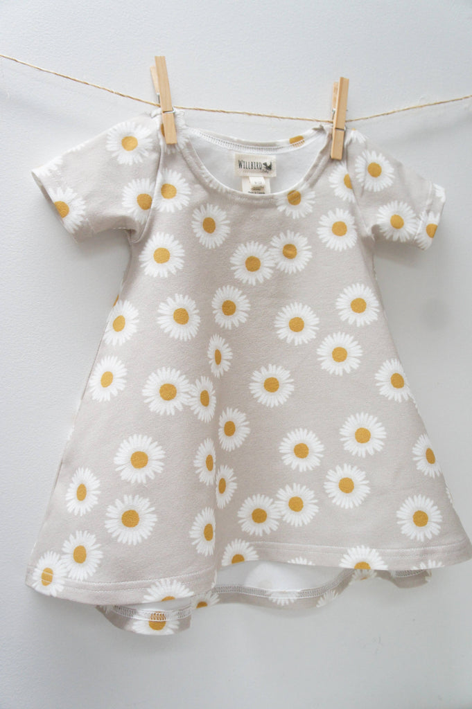 Willbirdbaby - Chickadee Swing Dress - Daisies-Willbirdbaby-treehaus