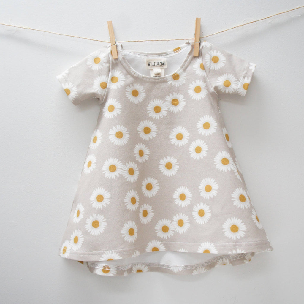Willbirdbaby - Chickadee Swing Dress - Daisies-Willbirdbaby-treehaus