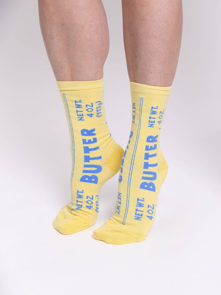 Yellow Owl - Butter - Small Crew Socks-Yellow Owl Workshop-treehaus