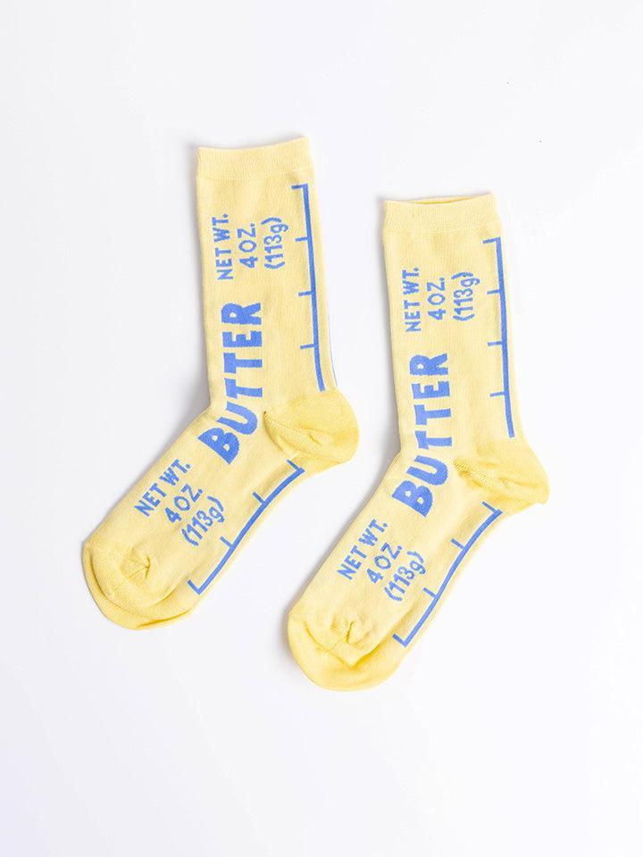 Yellow Owl - Butter - Small Crew Socks-Yellow Owl Workshop-treehaus