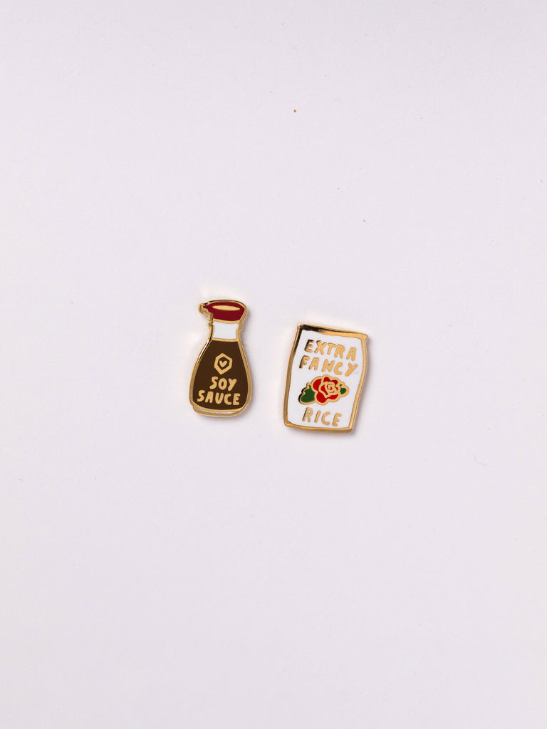 Yellow Owl - Earrings - Soy Sauce & Rice-Yellow Owl Workshop-treehaus