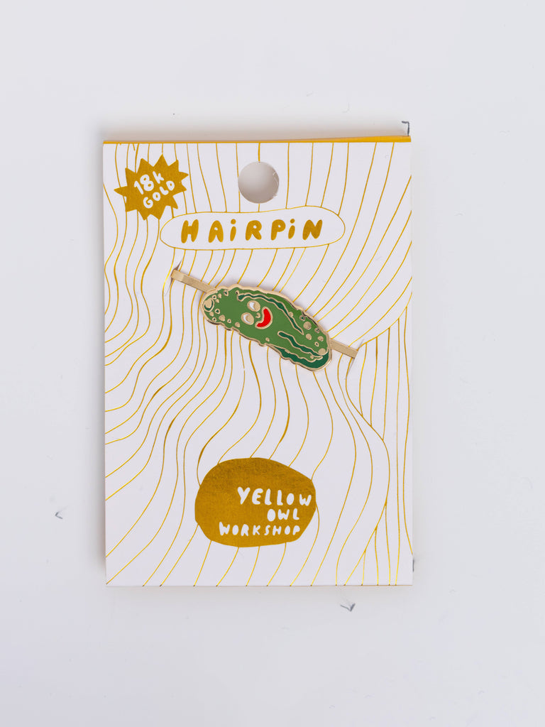 Yellow Owl - Hairpin - Pickle Guy-Yellow Owl Workshop-treehaus