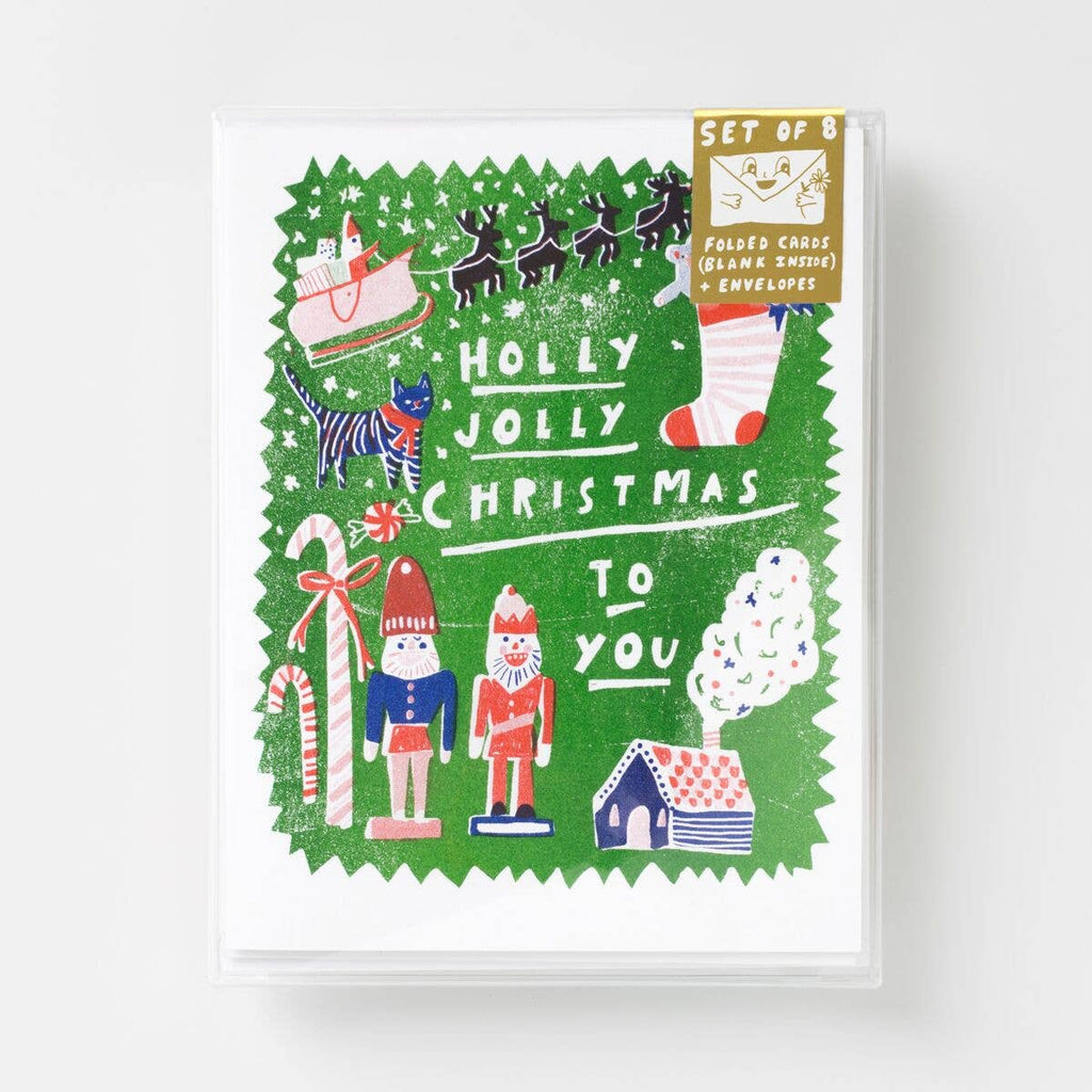 Yellow Owl - Holly Jolly Xmas - Set of 8-Yellow Owl Workshop-treehaus