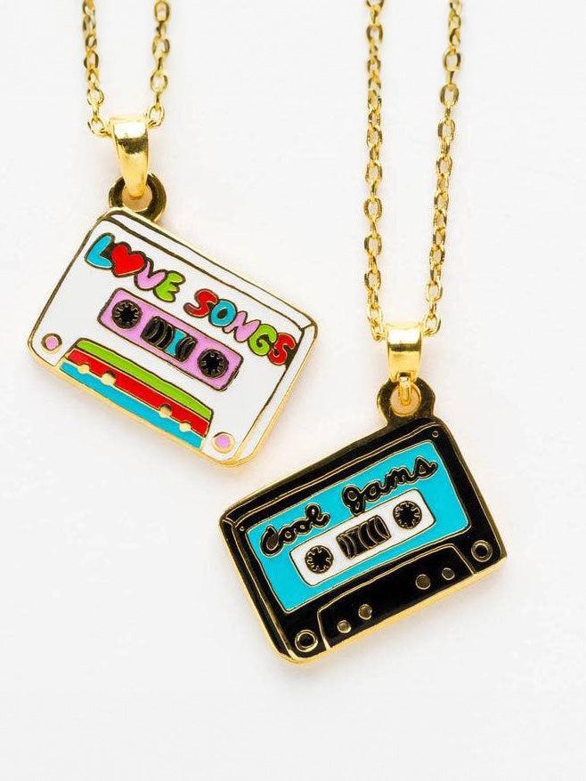 Yellow Owl - Necklace - Double Sided Pendant - Cool Jams and Love Songs-Yellow Owl Workshop-treehaus