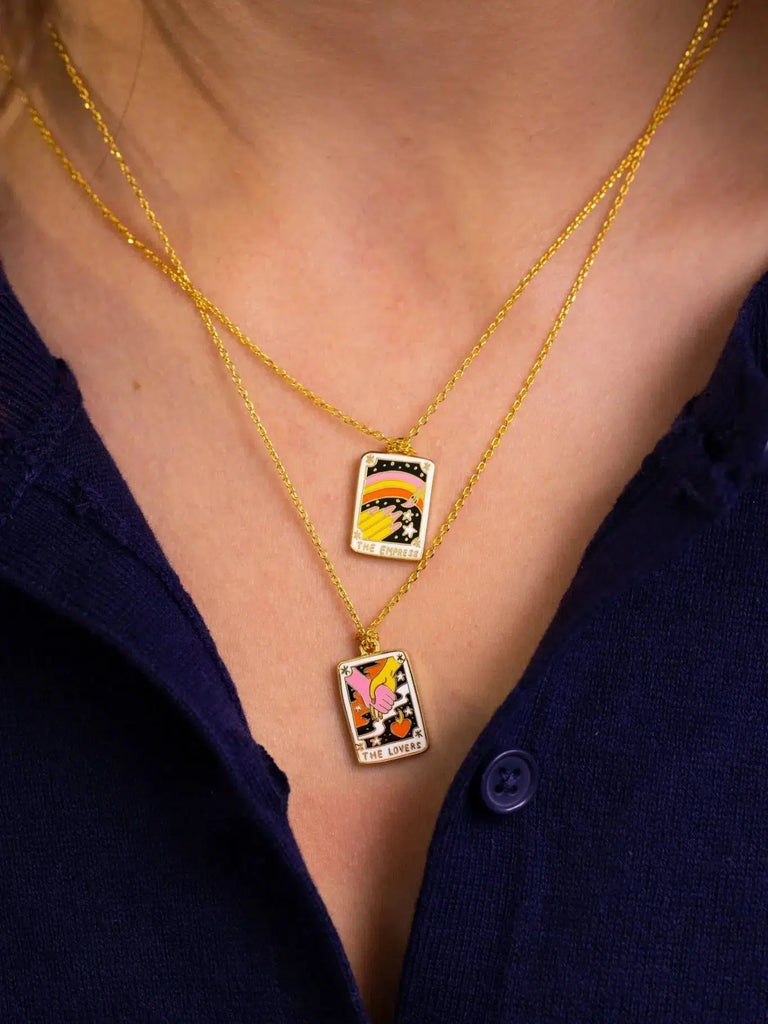 Yellow Owl - Necklace - Pendant - Tarot Lovers-Yellow Owl-treehaus