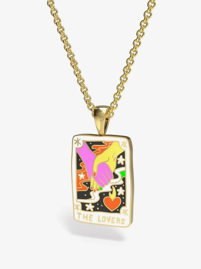 Yellow Owl - Necklace - Pendant - Tarot Lovers-Yellow Owl-treehaus