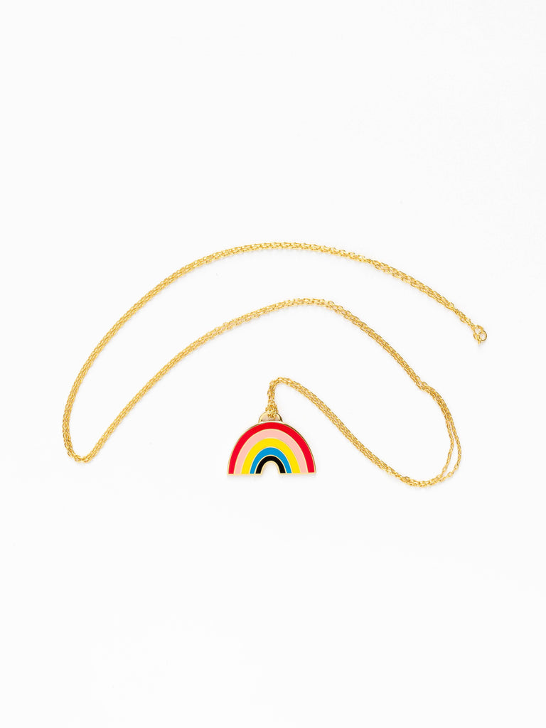 Yellow Owl - Necklace - Rainbow Pendant-Yellow Owl Workshop-treehaus