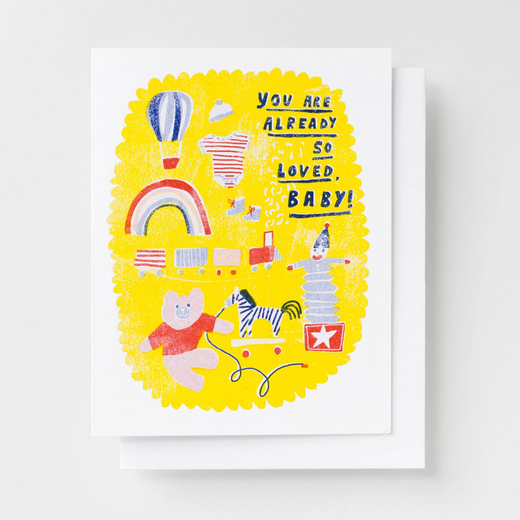 Yellow Owl - So Loved Baby Risograph Card-Yellow Owl Workshop-treehaus