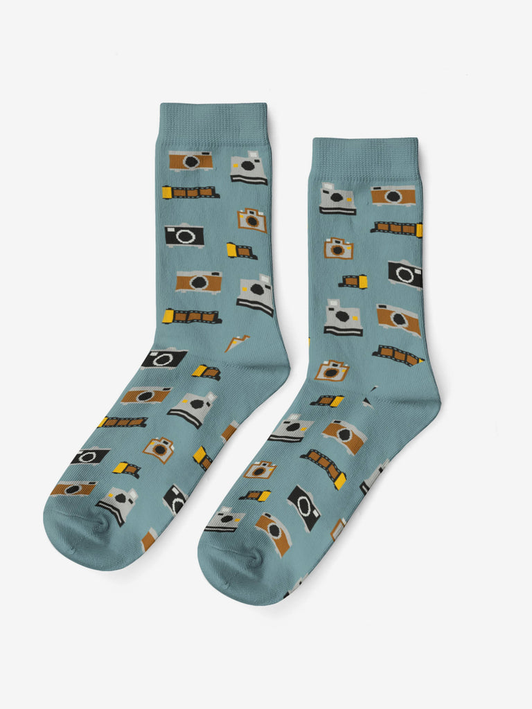 Yellow Owl - Vintage Camera Socks - Small-Yellow Owl Workshop-treehaus