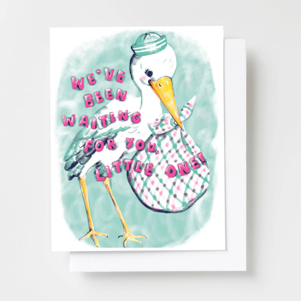 Yellow Owl - Waiting for You, Little One Risograph Card-Yellow Owl Workshop-treehaus