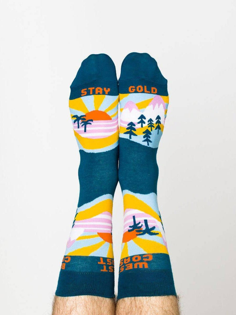 Yellow Owl -West Coast Best Coast Socks - Large-Yellow Owl Workshop-treehaus