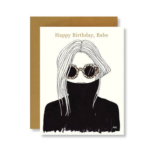 akrDesignStudio - Leopard Shades Birthday Card-akrDesignStudio-treehaus