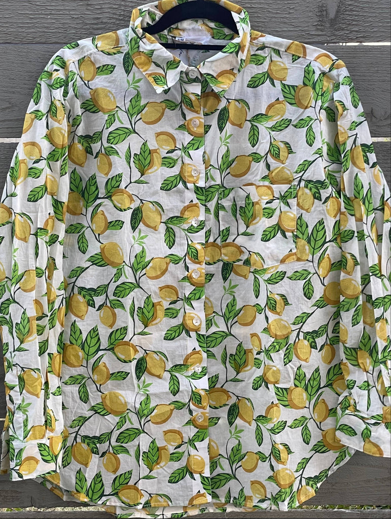 and for Good - Good Boyfriend Shirt - Lemons/White-and for Good-treehaus
