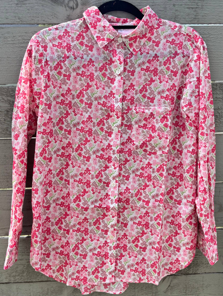 and for Good - Good Boyfriend Shirt - Pink Petite Fleur-and for Good-treehaus