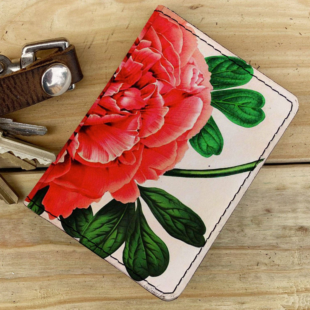 backerton - Red Flower - Leather Wallet-backerton-treehaus