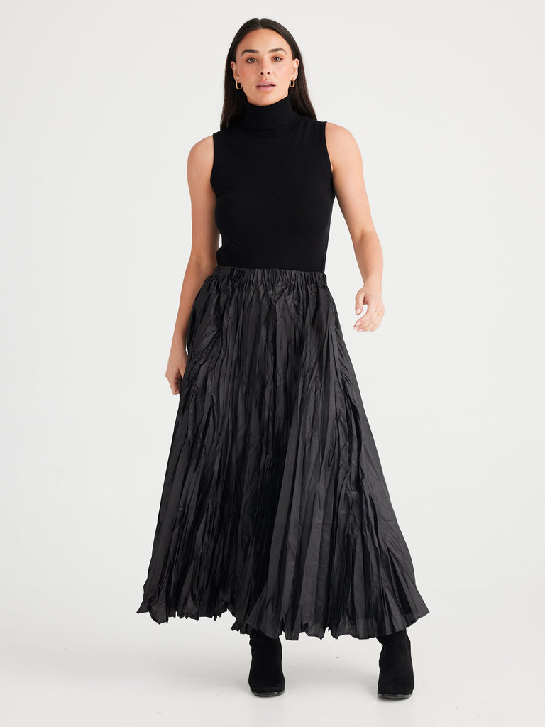 brave + true - Iro Skirt - Black-brave+true-treehaus