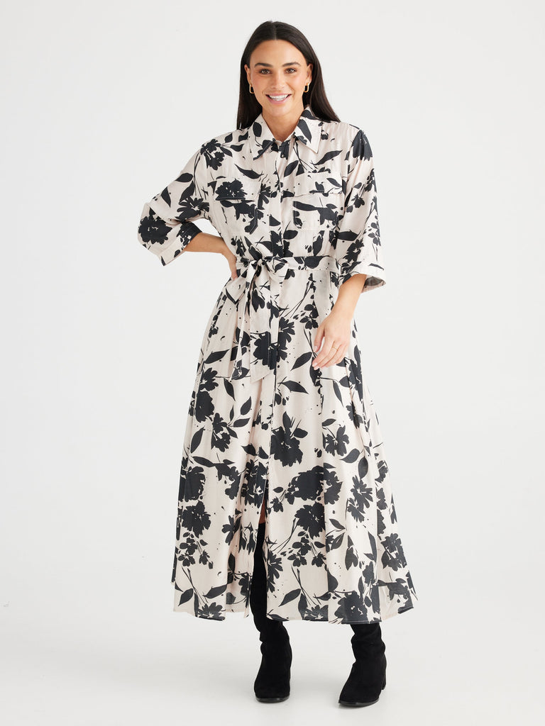 brave + true - Rosselini Dress - Shadow Bloom-brave+true-treehaus