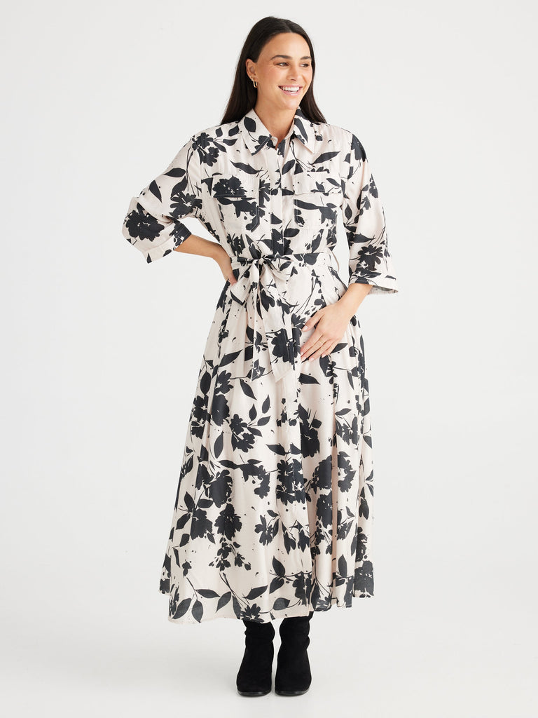 brave + true - Rosselini Dress - Shadow Bloom-brave+true-treehaus