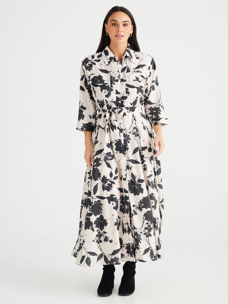 brave + true - Rosselini Dress - Shadow Bloom-brave+true-treehaus