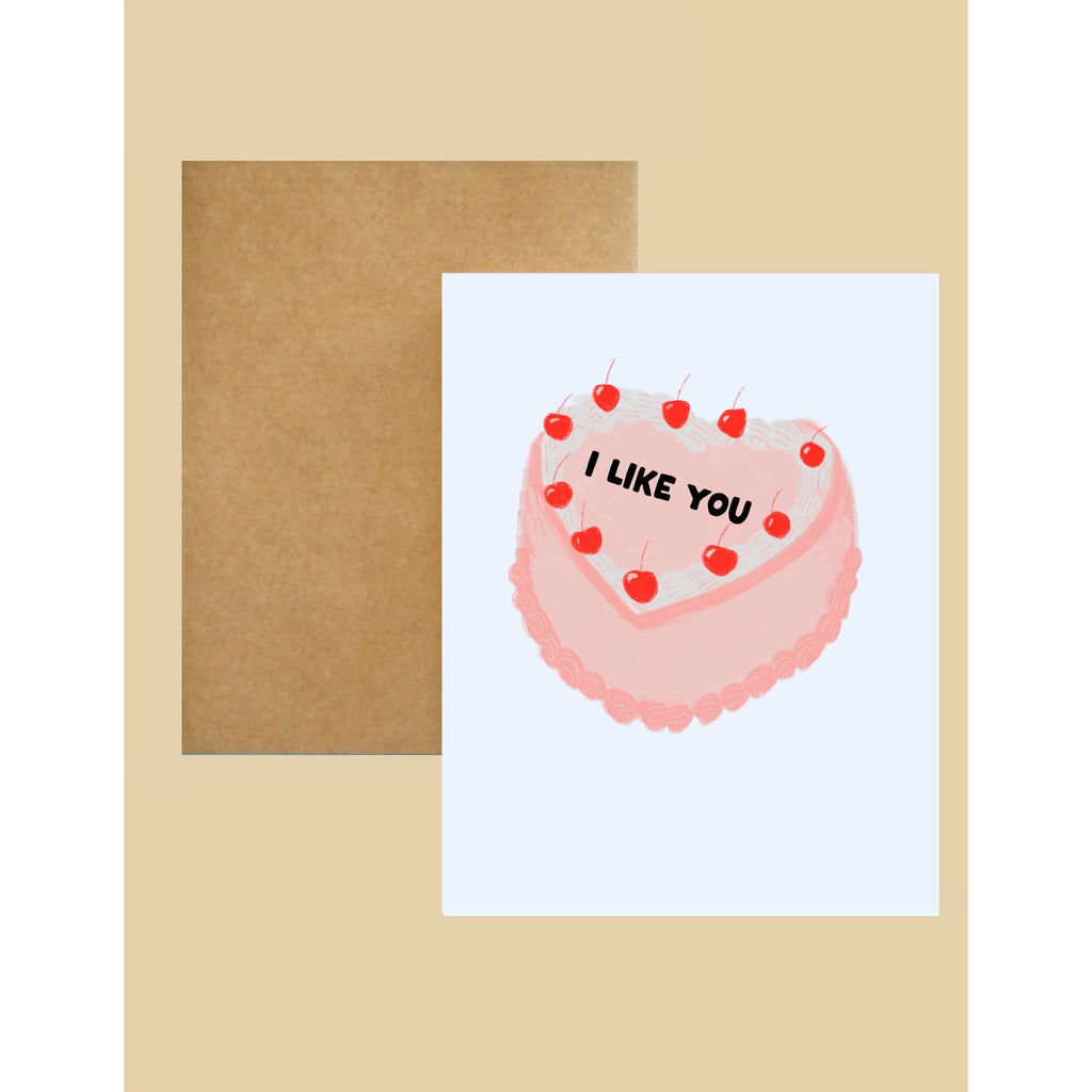 offe market - Greeting Card - I Like You Cake-offe market-treehaus