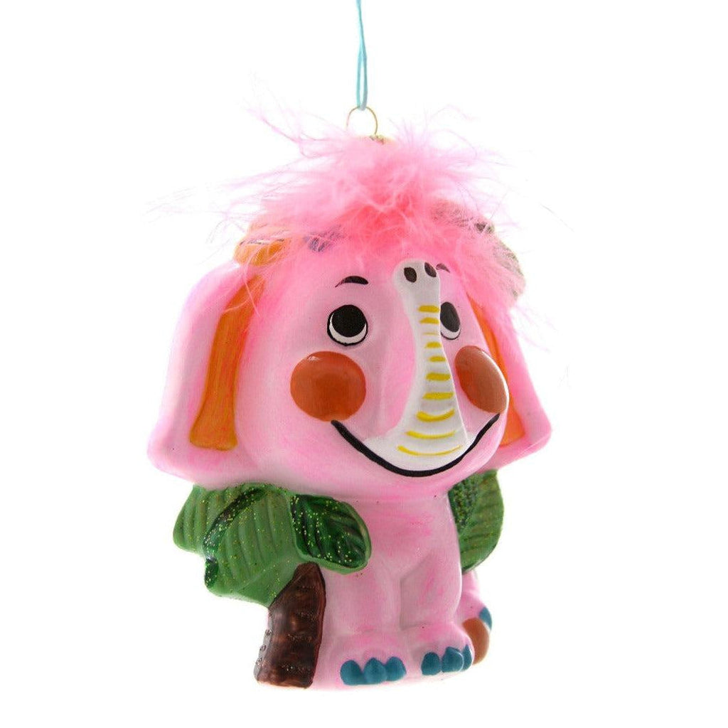 Cody Foster - Retro Pink Elephant Ornament-Cody Foster-treehaus
