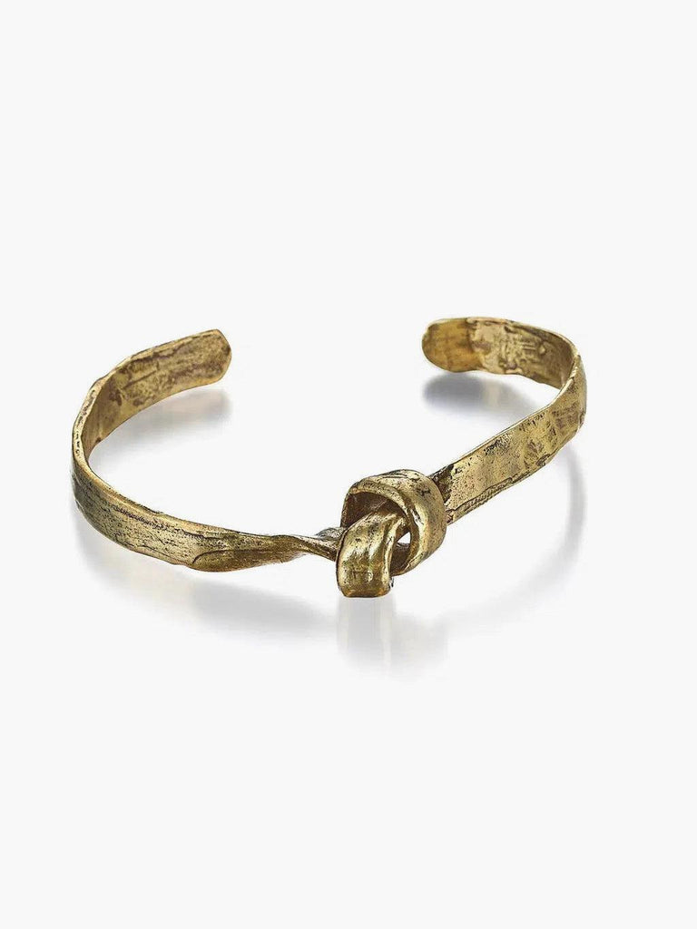 Elassaad Jewelry - Large Knot Cuff - Brass-Elassaad Jewelry-treehaus