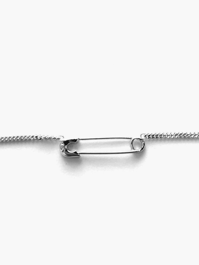 Godfrey and Rose - Small Safety Pin Bracelet - Silver w/White Sapphire-Godfrey and Rose-treehaus