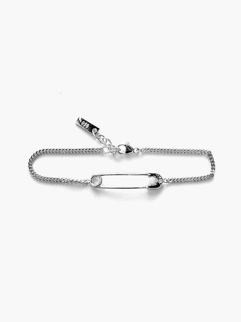 Godfrey and Rose - Small Safety Pin Bracelet - Silver w/White Sapphire-Godfrey and Rose-treehaus