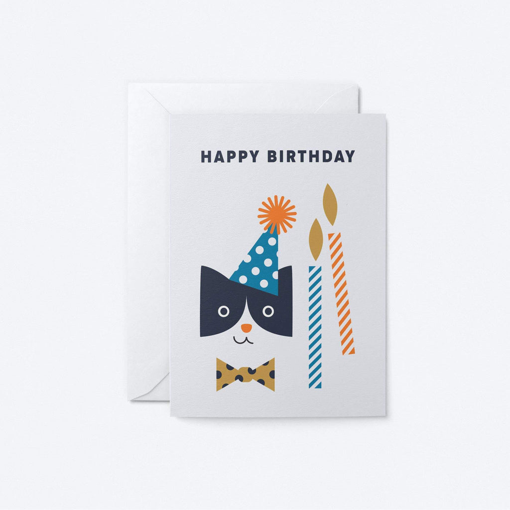 Graphic Factory - Birthday card - Party cat-Graphic Factory-treehaus