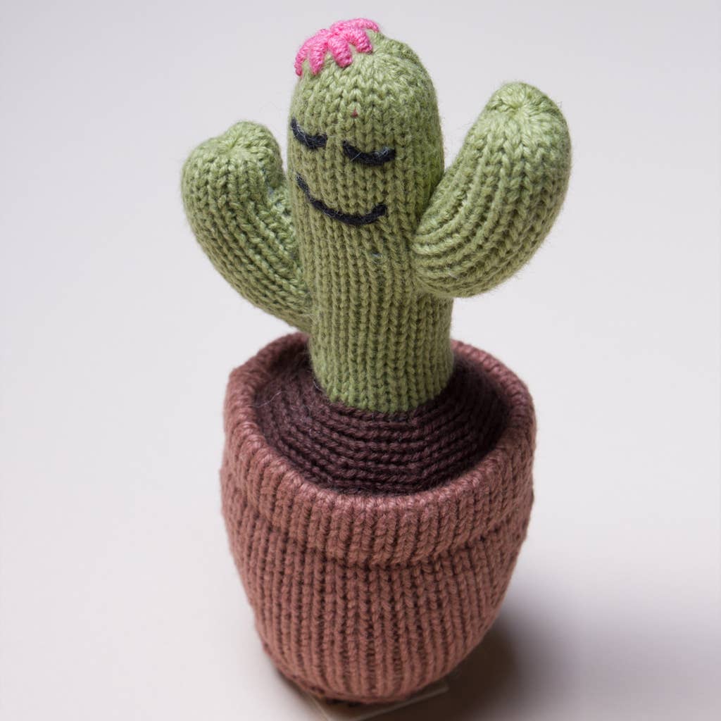 Organic Baby Rattle - Cactus-Estella-treehaus