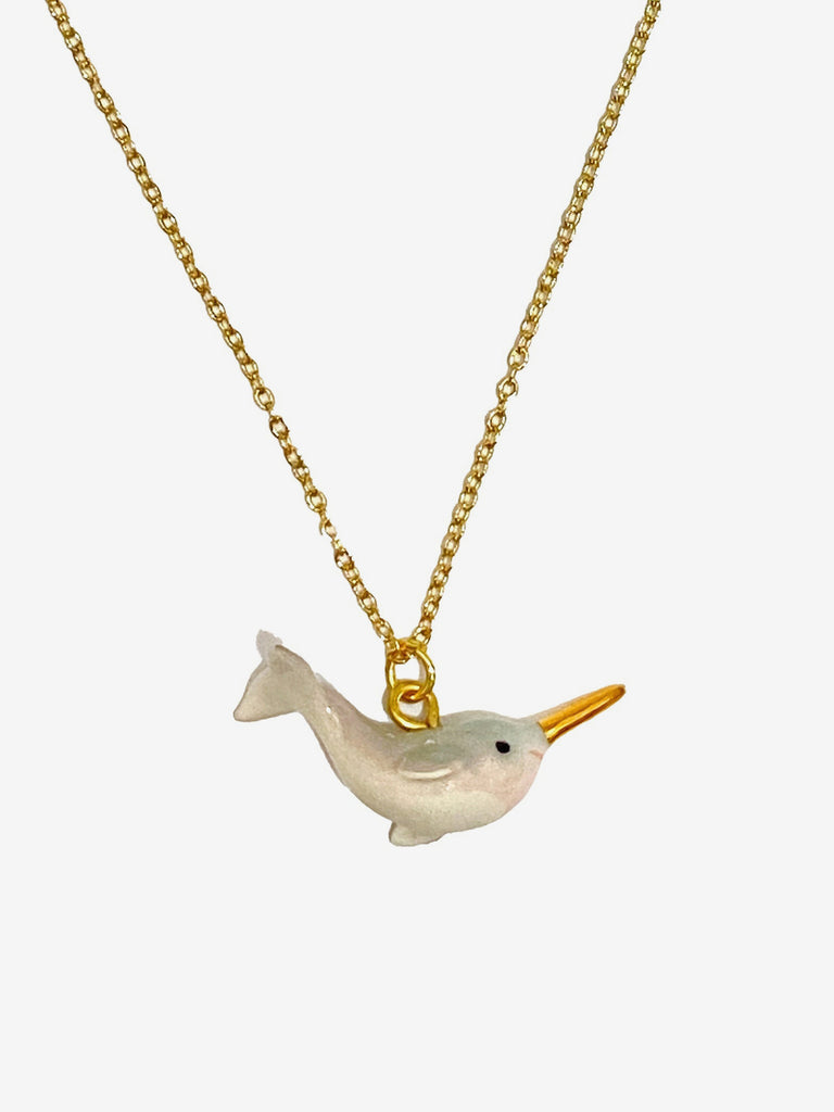 Peter and June - Tiny Narwhal Necklace-Peter and June-treehaus