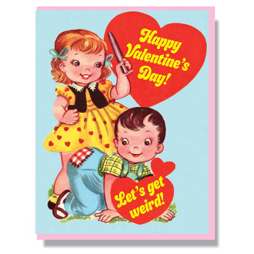 Smitten Kitten - Happy Valentine's Day! Let's get weird! Card-Smitten Kitten-treehaus