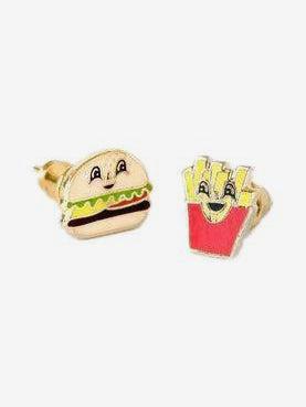 Yellow Owl - Earrings - Burger & Fries-Yellow Owl-treehaus