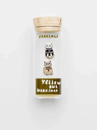 Yellow Owl - Earrings - Gurrrl Power-Yellow Owl-treehaus
